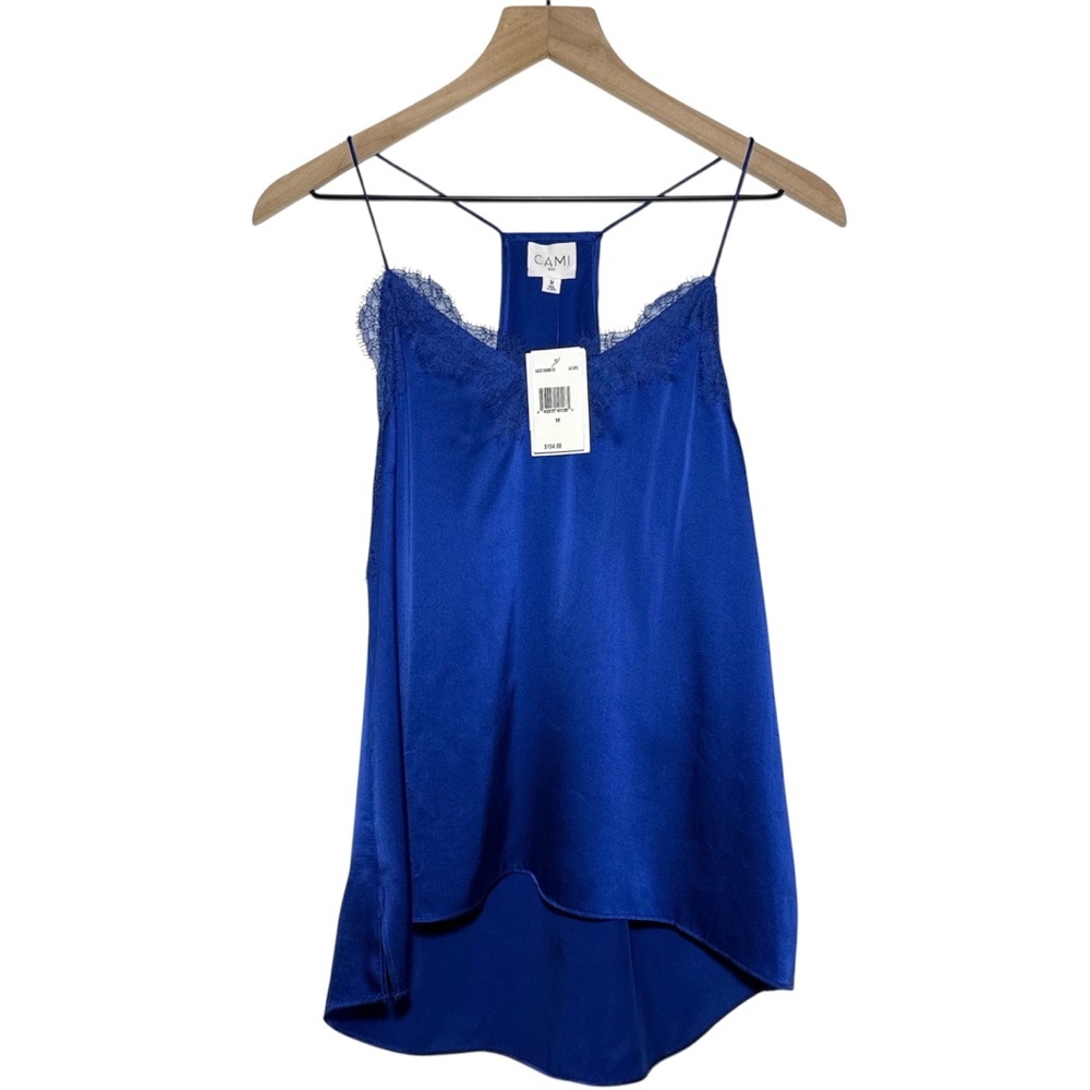 CAMI NYC Racer Charmeuse Camisole in Azure - Picture 3 of 8